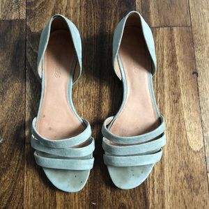 Madewell 7.5/8 Mint Green Suede Sandals